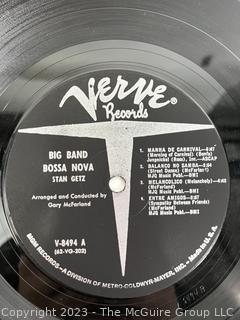 Jazz Vinyl Record Album 33 1/3 RPM: Stan Getz (1978) - Big Band Bossa Nova - Verve   V-8494
