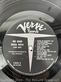 Jazz Vinyl Record Album 33 1/3 RPM: Stan Getz (1978) - Big Band Bossa Nova - Verve   V-8494
