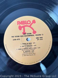 Jazz Vinyl Record Album 33 1/3 RPM: Art Tatum (1962) - The Tatum Solo Masterpieces vol. 13 - Pablo   2310-875

