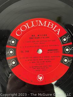 Jazz Vinyl Record Album 33 1/3 RPM: Teddy Wilson (1955) - Mr. Wilson At The Piano - Columbia   CL 748

