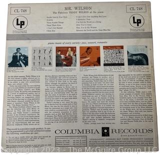 Jazz Vinyl Record Album 33 1/3 RPM: Teddy Wilson (1955) - Mr. Wilson At The Piano - Columbia   CL 748

