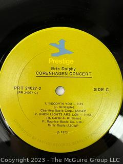 Jazz Vinyl Record Album 33 1/3 RPM: Eric Dolphy (1973) - Copenhagen Concert - 2Lp - Prestige PRT 24027-1
