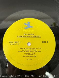 Jazz Vinyl Record Album 33 1/3 RPM: Eric Dolphy (1973) - Copenhagen Concert - 2Lp - Prestige PRT 24027-1
