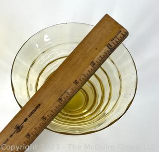 Two (2) Round Amberina Glass Pedestal Compote Bowls 