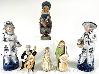 Six (6) Hand Painted Porcelain Figurines of Women