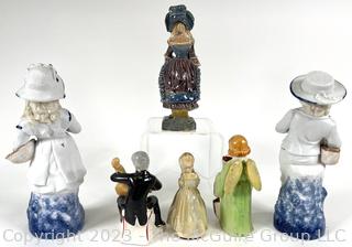 Six (6) Hand Painted Porcelain Figurines of Women