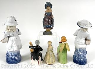 Six (6) Hand Painted Porcelain Figurines of Women