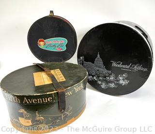 Three (3) Vintage Hat Boxes 