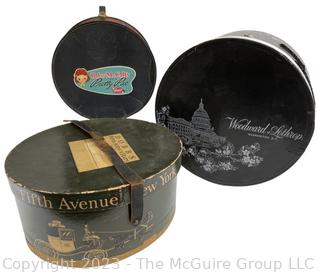 Three (3) Vintage Hat Boxes 