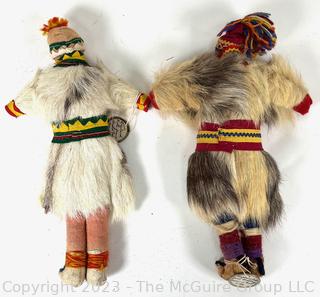 Two (2) Sami Lapland Dolls in Reindeer Fur, 1936