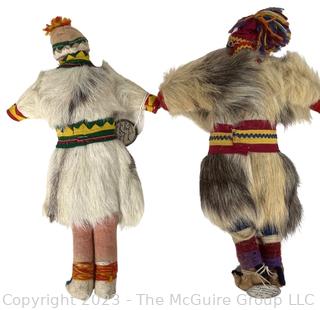 Two (2) Sami Lapland Dolls in Reindeer Fur, 1936