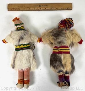 Two (2) Sami Lapland Dolls in Reindeer Fur, 1936