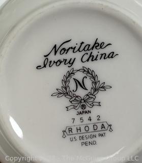 Set of Noritake Ivory China Rhoda Pattern #7342