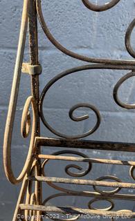 Wrought Iron Garden Etagere.  9" x 12" x 58"