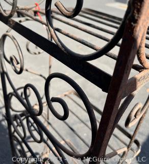 Wrought Iron Garden Etagere.  9" x 12" x 58"