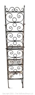 Wrought Iron Garden Etagere.  9" x 12" x 58"