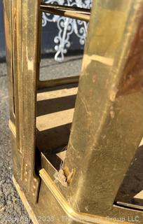 Early 20th Century Hexagonal Brass Street Vendor's Food Warmer.