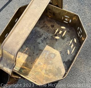 Early 20th Century Hexagonal Brass Street Vendor's Food Warmer.