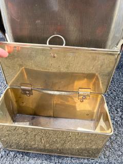 Early 20th Century Hexagonal Brass Street Vendor's Food Warmer.