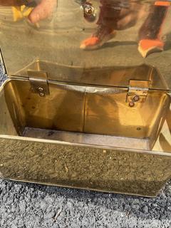 Early 20th Century Hexagonal Brass Street Vendor's Food Warmer.