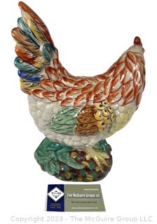 Vintage Hand Painted Pottery Chicken Hen. 