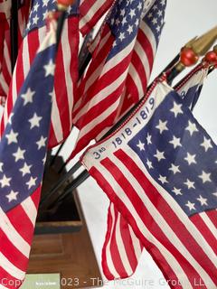 Historical US Flag Desk Top Display 