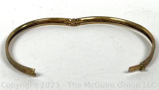 Vintage Hinged Bangle Gold Filled 