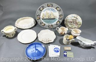 Group of Porcelain And Glass Items Including Shaving Mug