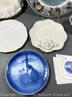 Group of Porcelain And Glass Items Including Shaving Mug