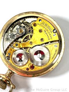 Men's Waltham Pocket Watch 15 Jewel SN# 2746564 with 20 year Waltham Gold filled Case