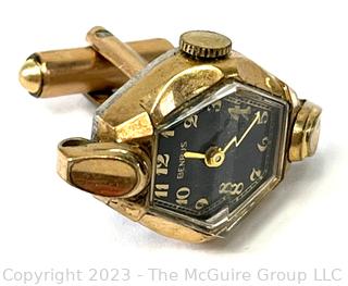 Single Benrus Gold Filled Watch Cuff Link. 