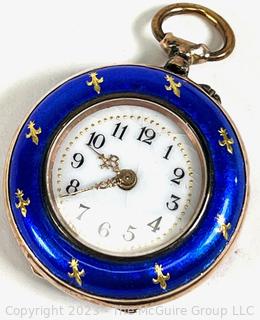 Ladies Pocket Watch Movement Unmarked Swiss Case 