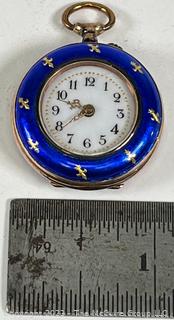 Ladies Pocket Watch Movement Unmarked Swiss Case 