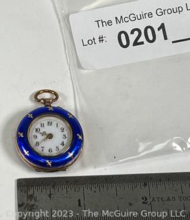 Ladies Pocket Watch Movement Unmarked Swiss Case 