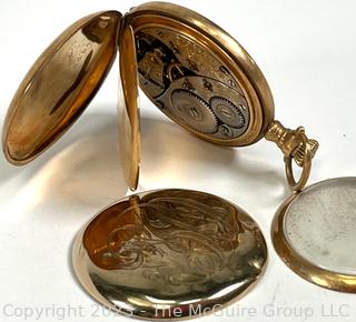 Ladies Mermod, Jaccard and King 17 Jewel Adjusted Movement in 14K Gold Pocket Watch Case.  36g Total Weight 