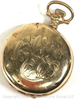 Ladies Mermod, Jaccard and King 17 Jewel Adjusted Movement in 14K Gold Pocket Watch Case.  36g Total Weight 