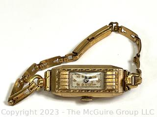 Ladies Bulova Gold Filled Wrist Watch 