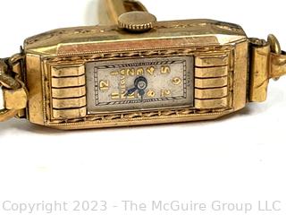 Ladies Bulova Gold Filled Wrist Watch 