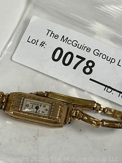 Ladies Bulova Gold Filled Wrist Watch 