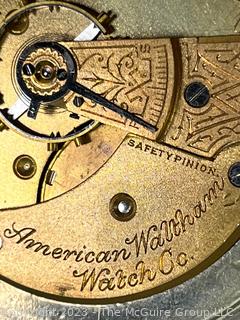 Waltham Pocket Watch Movement SN# 9748734 in Silveroid Case