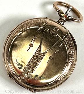 Ladies Pocket Watch with Gold filled Fancy Dial and Case