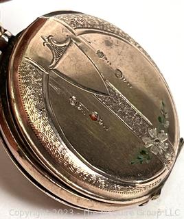 Ladies Pocket Watch with Gold filled Fancy Dial and Case