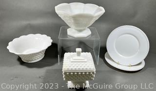 Collection of Westmoreland Hobnail Milk Glass.