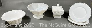 Collection of Westmoreland Hobnail Milk Glass.