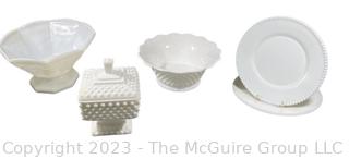 Collection of Westmoreland Hobnail Milk Glass.