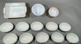 Collection of Pyrex and Shenango Restaurant China. 