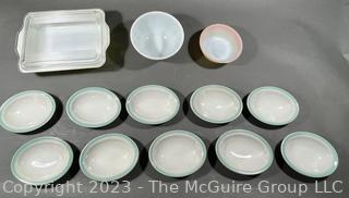 Collection of Pyrex and Shenango Restaurant China. 