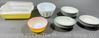 Collection of Pyrex and Shenango Restaurant China. 