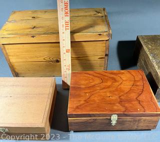 Four (4) Wood Boxes and Crates.