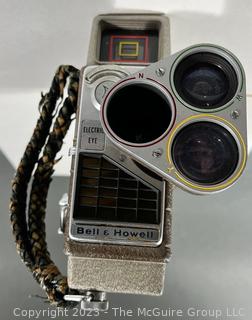 Bell & Howell Electric Eye 8mm Camera 3 Lens Turret Model with Case 